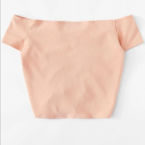 Drawstring Ruched Rib Knit Crop Top - Picture 2 of 3